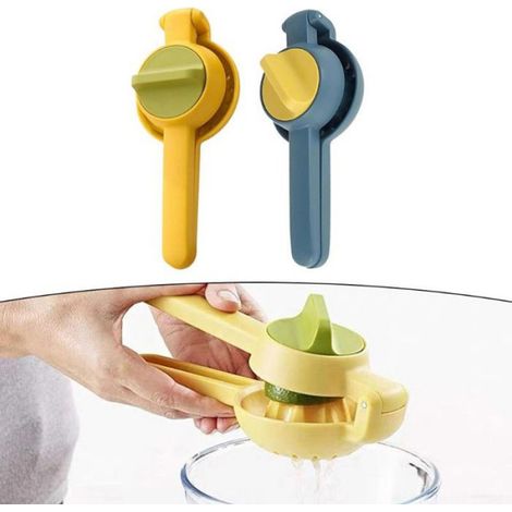 bleu - Presse-agrumes manuel pour oranges,citrons et citrons verts,compact et léger avec une simple pression et un nettoyage facile (1/5)