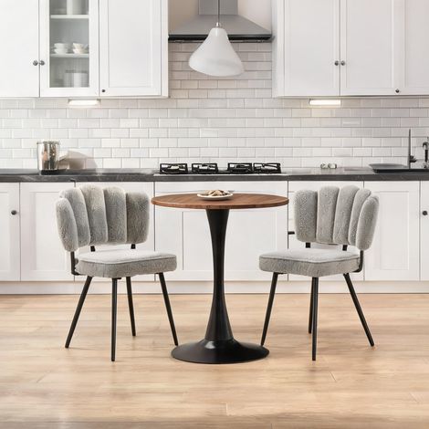 Ensemble table et chaises de cuisine avec table ronde en MDF (1/5)