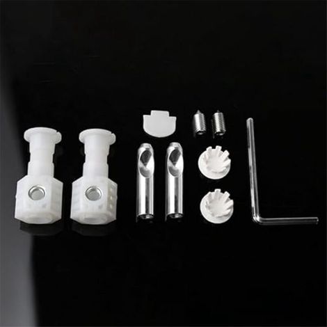 Kit de Fixation Universel pour Toilettes Suspendues avec Vis et Boulons Mural Siège WC (1/3)