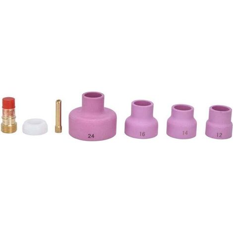 Accessoire de soudage TIG, buse en céramique de soudeur Good Match Collet 7Pcs pour WP17/18/26