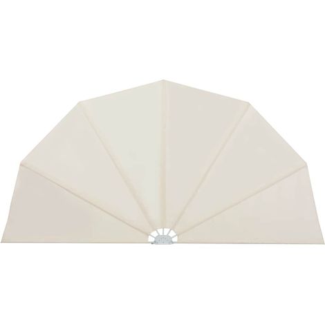 Maison Exclusive - Faltbarer Terrassen-Seitenfächer Creme 160 cm (1/5)