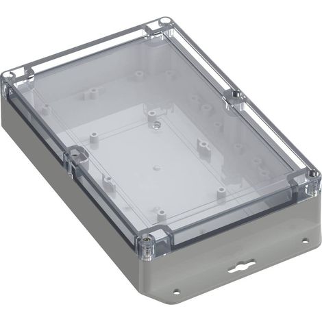 TRU COMPONENTS TC-10860984 Cloche à bride 209.70 x 139.80 x 45.10 Polycarbonate gris clair 1 pc(s) (1/2)