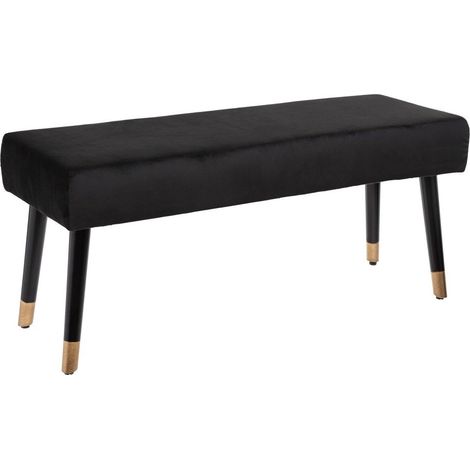 ATMOSPHERA – Sitzbank, Velours, Schwarz, 100 x 35 x 45 cm, Schwarz, cm (1/5)