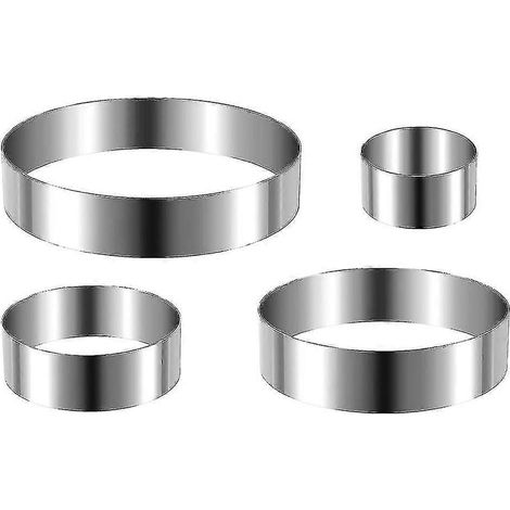 Ensemble de cercles à pâtisserie ronds 46810 pouces, emporte-pièces, moules à gâteaux et biscuits en acier inoxydable (1/5)