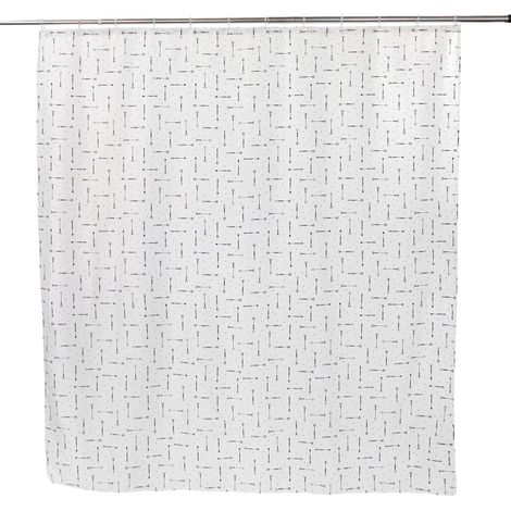 Rideau de douche à motifs géométriques ARROW BLACK