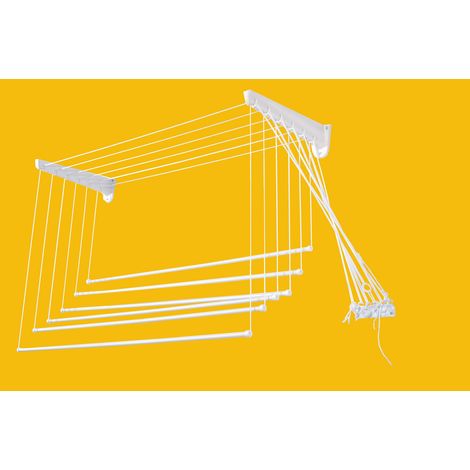 STENDIBIANCHERIA DA PARETE SALISCENDI RESINA 100 CM- 1,0 pz