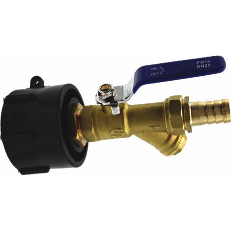 Adaptateur de Réservoir IBC - Robinet Recuperateur Eau de Pluie - S60x6 Raccord Cuve Eau de Pluie 1000 litres - Vanne Baril de Tonne IBC (1/4)