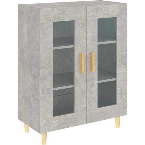 Maison Exclusive - Credenza Grigio Cemento 69,5x34x90 cm in Legno Multistrato (1/5)