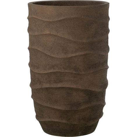 Cache-Pot Déco en Ciment "Roca" 53cm Marron (1/4)