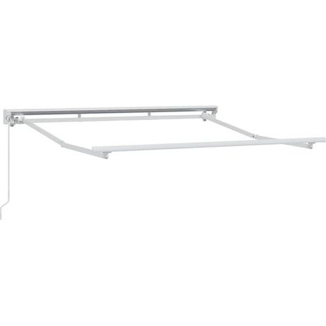 Cadre de store réglable, blanc, 2,5 x 2 mètres, acier.