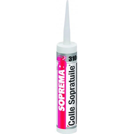 Soprema – Colle à froid pour bardeaux bitumineux 310ml – Excellente adhérence – Fixation durable sur toiture inclinée – Application facile