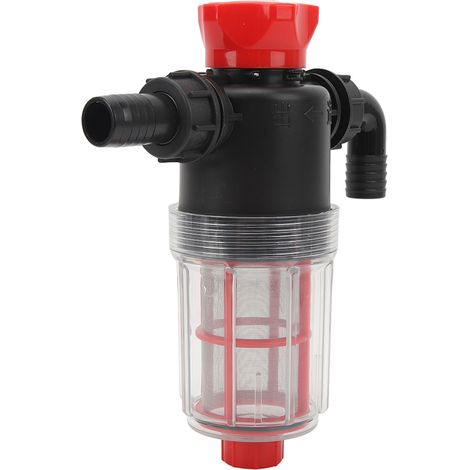 Filtre de pompe à eau avec crépine inox 60 mesh, débit élevé, transparent, raccord 25mm (tuyau G1) (1/5)