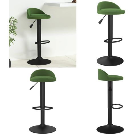 vidaXL Tabouret de bar Vert foncé Velours (1/5)
