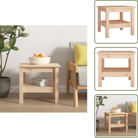 Table basse 45x45x40 cm Bois massif de pin - Table Basse - Meuble Salon - Table D'appoint - Table Design - Bois Massif (1/5)
