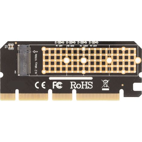 M.2 NVMe SSD auf PCIe 3.0 x16 Adapterkarte mit Kühlkörper für PM961, 960EVO, SM961, SM951 und PM951. Kompatibel mit PCIe x4, x8 und x16. (1/5)