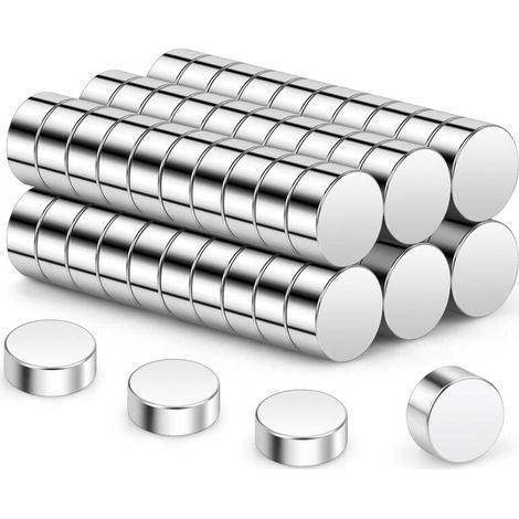 Petits aimants ronds 8 x 3 mm Lot de 60. aimants miniatures pour bricolage. réfrigérateur. maison. bureau (1/4)