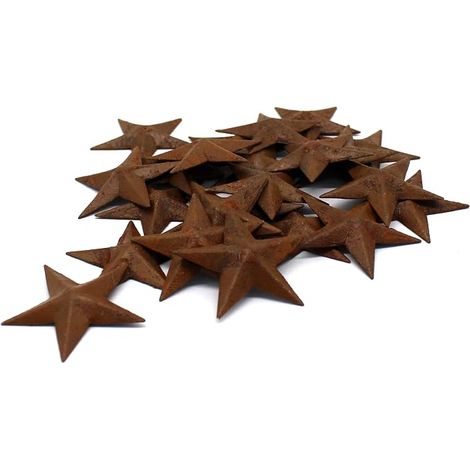 Mini-étoile de Grange en métal rouillé, Accents décoratifs pour la Maison, 3,8 cm (1/3)