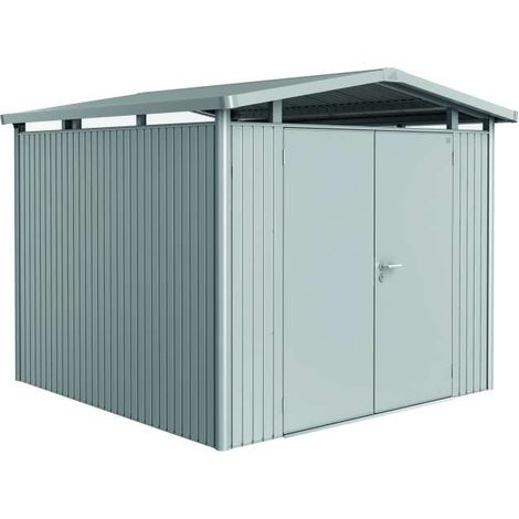 Casetta Panorama Misura P4 argento metallizzato con porta a due battenti