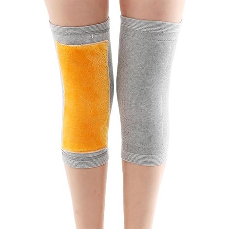 paio di ginocchiere/gambe termiche invernali unisex per adulti, spesse, in lana di cashmere, ideali per pallavolo, danza, ciclismo e altri sport all'aria aperta (taglia XL, grigio)