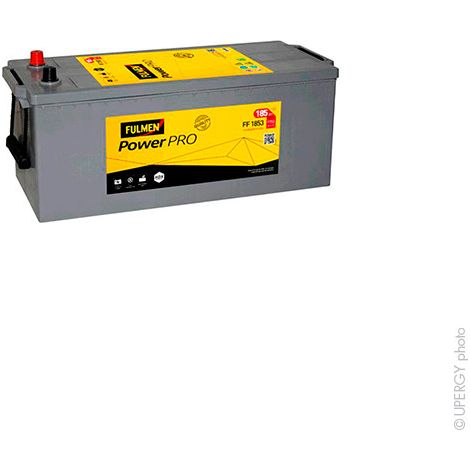 Batterie camion 12V 185Ah FF1853 – Plomb Calcium – 1150A – Démarrage rapide pour véhicules lourds – Dimensions 513x223x223mm – Fulmen (1/4)