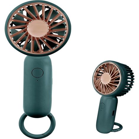 Ventilador Portátil USB - Motor Sin Escobillas - 3 Velocidades - Anillo Integrado - Para Escritorio Viaje Exterior - 1 Unidad (1/5)
