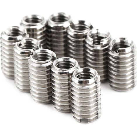 10 pièces insert filetage femelle M4x0,7 + mâle M6x1,0 + réducteur acier inoxydable 303 pour réparation mécanique, ordinateurs et lampes