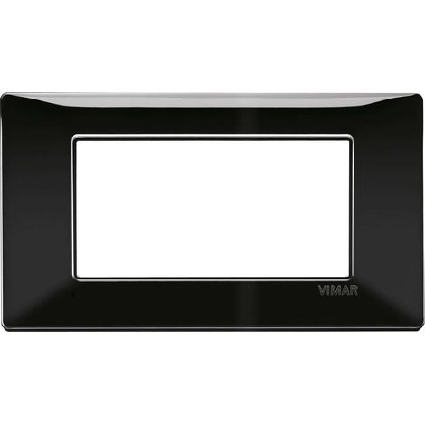 Vimar Plana Platte 4 Module Farbe schwarz 14654.05