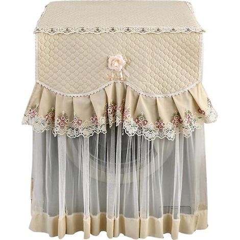 Housse de protection pour machine à laver en dentelle à motifs floraux (1/3)