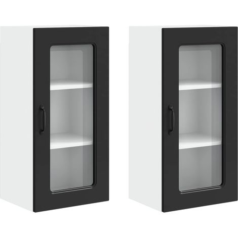 Maison Exclusive - Panel de lavaplatos Kalmar 2 pcs Negro 40 x 31
