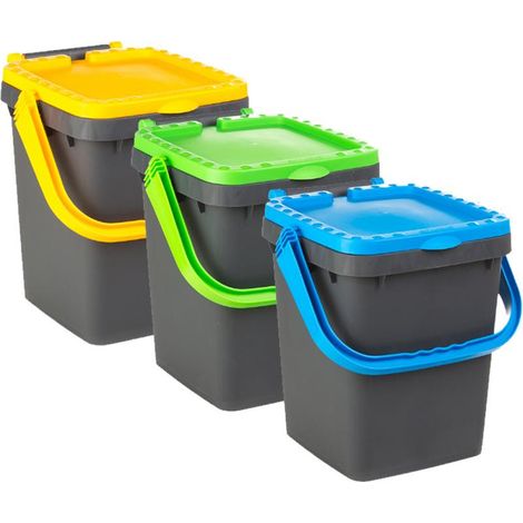 Ecoplast Pattumiera Ecoplus (35lt) - Azzurro - ACCESSORI Casa