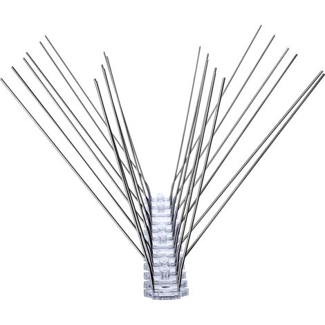 Estacas repelentes de aves, material de policarbonato incoloro, 1 metro de longitud, 72 alambres, resistentes a la intemperie, aptas para diversas superficies. (1/5)