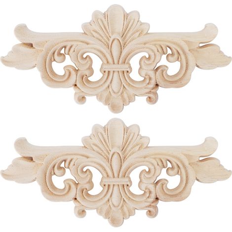 2 pièces de décalcomanies sculptées en forme de fleurs longues pour la décoration de meubles (1 : 167,5 cm) (1/5)