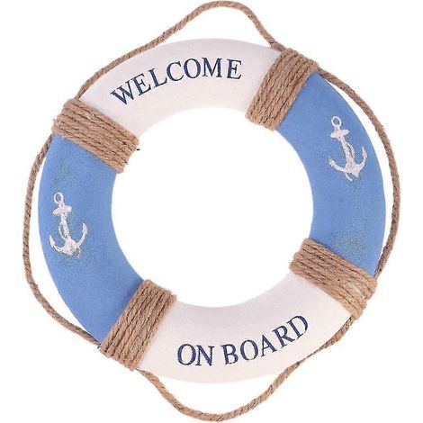 Décoration rustique nautique : bouée de sauvetage en tissu de bienvenue, à suspendre au mur ou à la porte. (1/5)