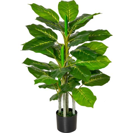 Arbre artificiel 95cm 33 feuilles pot pour salon