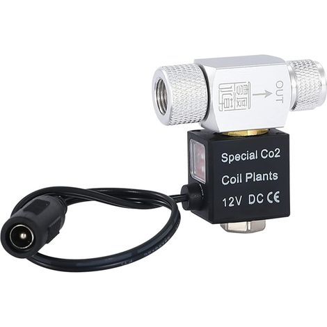 électrovanne DC CO2 pour Aquarium Système de CO2 Régulateur magnétique pour Aquarium, Aquarium, Eau, Plantes, Herbe, Culture Facile à Installer (1/5)