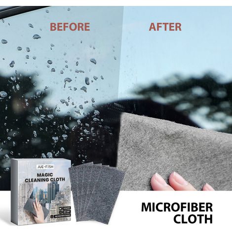 Fasertuch zur Reinigung von Fenstern, Wasserflaschen und Autoscheiben geeignet für Nass- und Trockenreinigung. – 5er-Pack -- BIEMMEDUE (1/5)