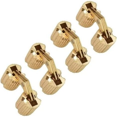 4 Pièces Charnières Invisibles en Laiton, Charnière de Baril Invisible en Cuivre Caché Charnières en Cuivre pour Boîte À Bijoux Boîte Cadeau 8mm