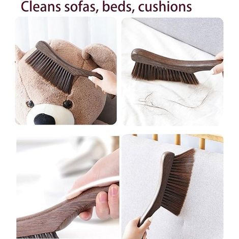 Cepillo para cama，1 pieza，Cepillo para polvo y limpieza，Cepillo de mano de madera，Cepillo de limpieza suave，Adecuado para camas (1/4)