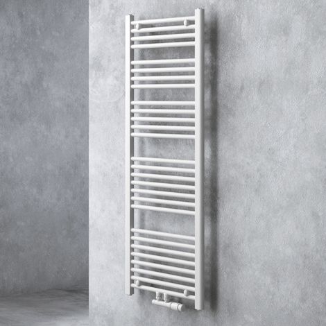 Doporro – Sèche-serviette eau chaude 140x50cm – Radiateur tubulaire vertical en acier inoxydable – Puissance 701W – Connexion centrale – Antirouille