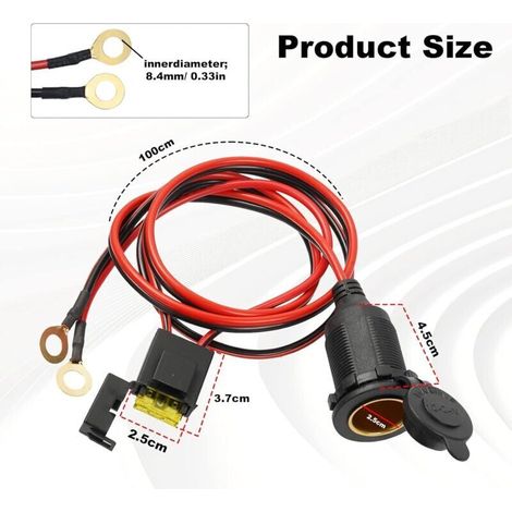 Presa Accendisigari 12V Impermeabile Navaris – Per Auto, Moto, Camper E Barca, Resistente A Spruzzi E Polvere