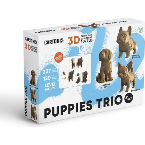 MAQUETA CARTON TRIO PERROS