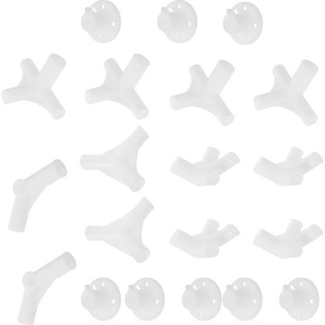 Connecteur pour Abri, Gazebo et Tente, Plastique Blanc Portable (1/5)