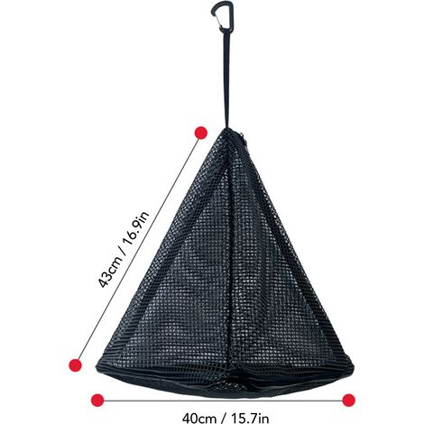 Filet de séchage triangulaire d'extérieur, support de rangement suspendu pliable en PVC pour camping, pique-nique et barbecue, taille L (1/5)