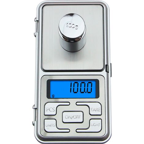 Mini balance numérique / balance de poche 200g/0,01g en acier inoxydable (1/5)