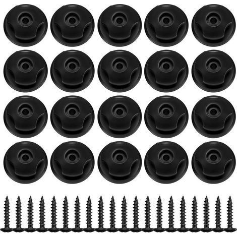 20 Pièces Crochet de Bâche Ronds, Crochets Boutons de Fixation, Crochet Ridelle de Bâche en Plastique pour Filet Remorque et Bache Remorque Véhicules (1/5)