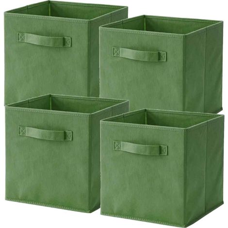 Quatre paniers de rangement pliables en tissu, parfaits pour les chambres de bébé, les salles de jeux, les chambres d'enfants