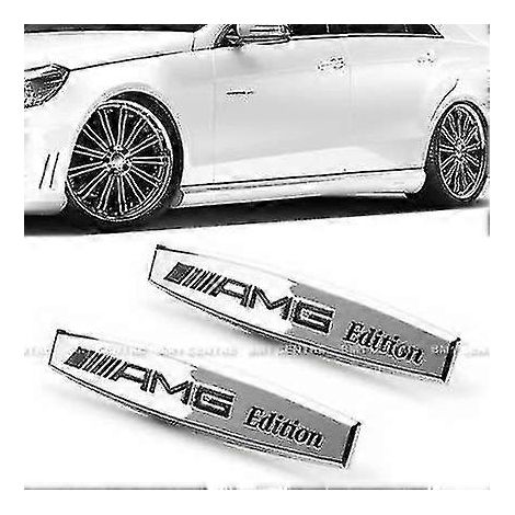 2 autocollants emblèmes d'aile latérale en métal AMG Edition pour tous les modèles SLR et AMG W176, W204 et W205 (1/5)