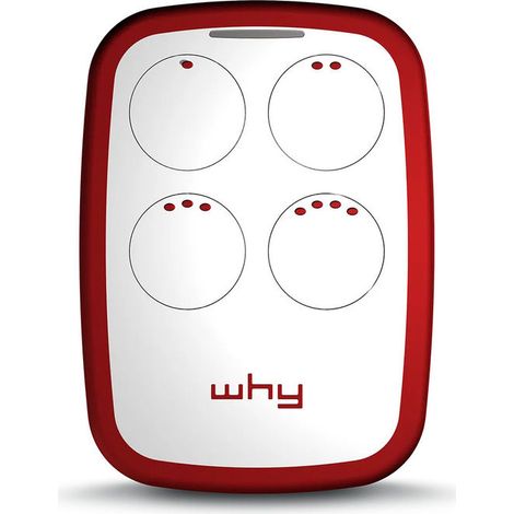 Sice 4791020 WHY EVO NOA Radiocomando Universale Multifrequenza 4 Tasti 286 868 MHz Rolling Code colore Rosso Granada