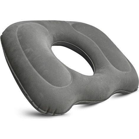 (Grey) Oreiller orthopédique Gonflable, Oreiller de siège orthopédique, Oreiller de siège hémorroïdaire pour Les hémorroïdes, Les douleurs du Coccyx, l'inflammation (1/5)