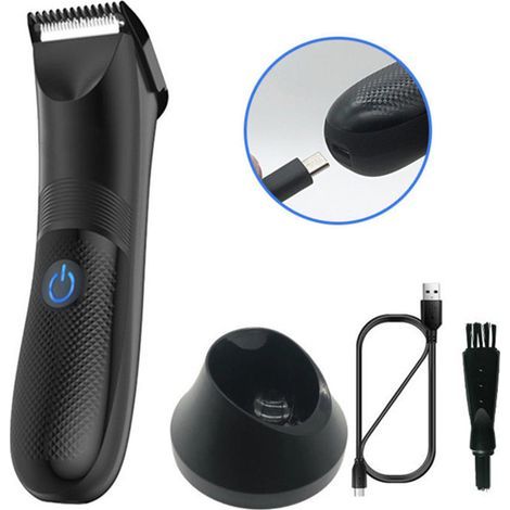 Épilateur électrique pour poils de poitrine homme avec tondeuse à poils des aisselles rechargeable, facile et indolore pour le nettoyage du visage-AquaForge (1/5)